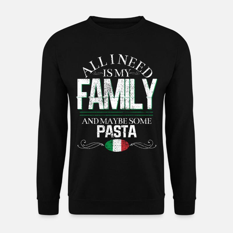 Familie Italien Pasta - Unisex Pullover - Schwarz