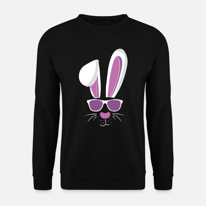 Cooler Skihase und Osterhase - Unisex Pullover - Schwarz