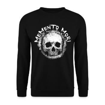 Memento Mori - Skull - Unisex Sweatshirt - black - Front - Alina (178cm) & Michal (187cm)