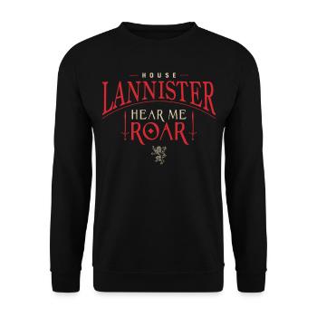 Game Of Thrones House Lannister Hear Me Roar - Unisex Sweatshirt - black - Front - Alina (178cm) & Michal (187cm)