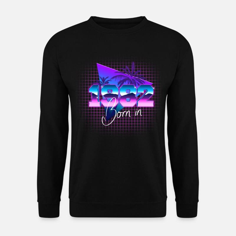 Retrowave Born in 1982 - Unisex Pullover - Schwarz