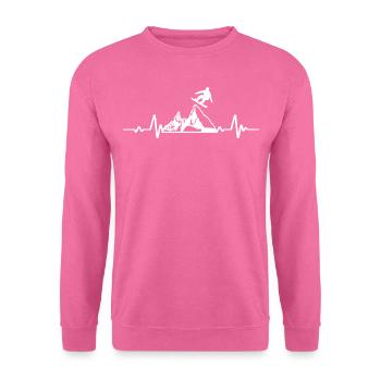 Snowboarder Lover Snowboarding ECG Snowboard - Unisex Sweatshirt - pink - Front