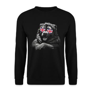 Chien de berger du Caucase Drapeau de l’Angleterre - Sweat-shirt Unisexe - noir - Devant - Alina (178cm) & Michal (187cm)