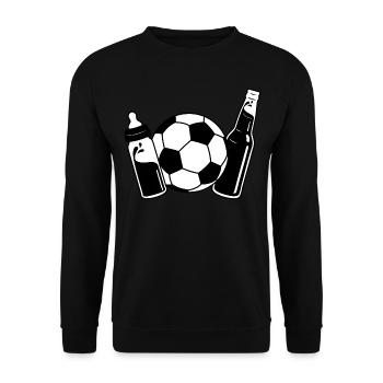 Premier biberon de football papa fils de la fête des pères - Sweat-shirt Unisexe - noir - Devant - Alina (178cm) & Michal (187cm)