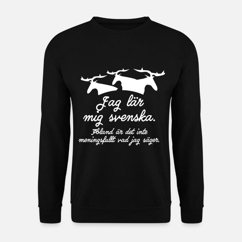 I learn Swedish - Unisex Sweatshirt - black