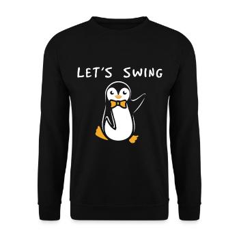 Pingouin de danse swing - Sweat-shirt Unisexe - noir - Devant - Alina (178cm) & Michal (187cm)