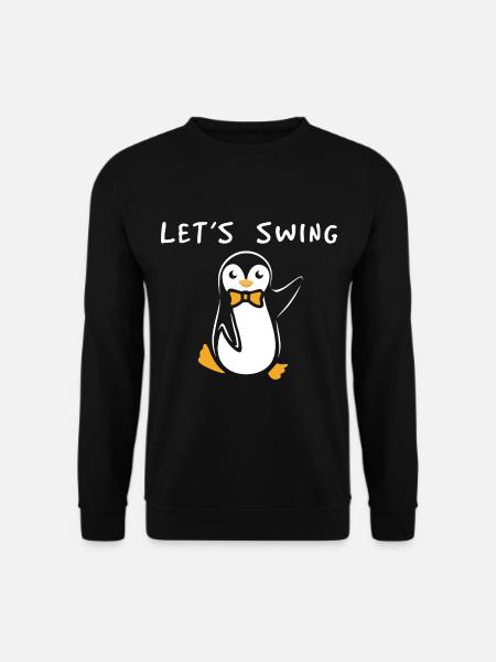 Swing dance penguin - Unisex Sweatshirt - black