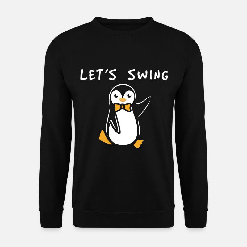 Swing dance penguin - Unisex Sweatshirt - black
