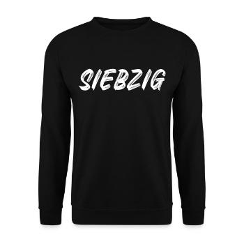 70. Geburtstag - Siebzig - 70 - Unisex Pullover - Schwarz - Vorne - Alina (178cm) & Michal (187cm)