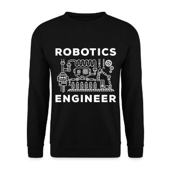 Robot engineer - Unisex Sweatshirt - black - Front - Alina (178cm) & Michal (187cm)