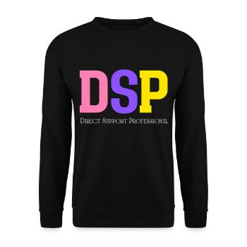 Direct Support Professional - Unisex Sweatshirt - black - Front - Alina (178cm) & Michal (187cm)