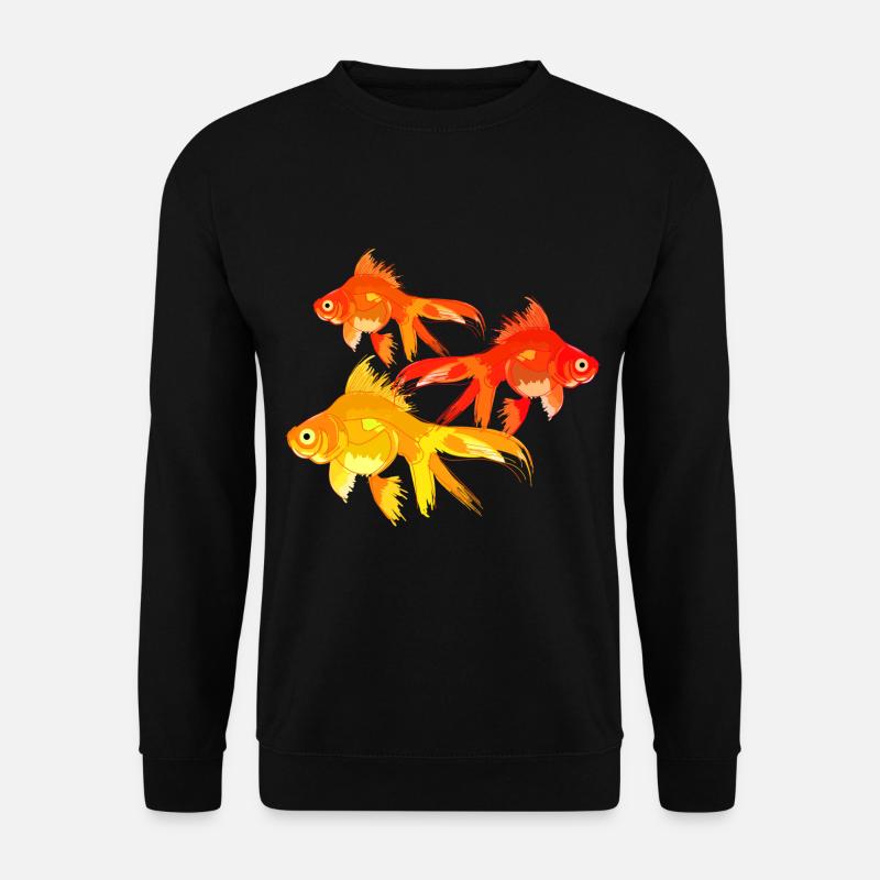 Bunter Goldfisch Gartenteich - Unisex Pullover - Schwarz