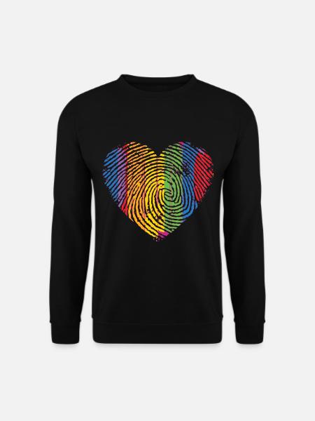 LGBT fingerprint - Unisex Sweatshirt - black