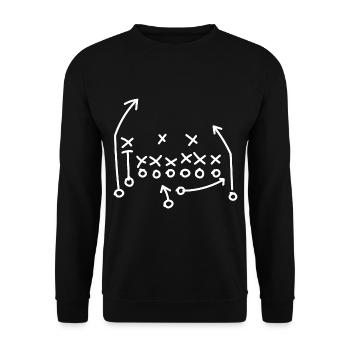 American football - Unisex Sweatshirt - black - Front - Alina (178cm) & Michal (187cm)