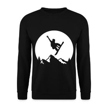 Snowboard Stunt - Unisex Pullover - Schwarz - Vorne - Alina (178cm) & Michal (187cm)