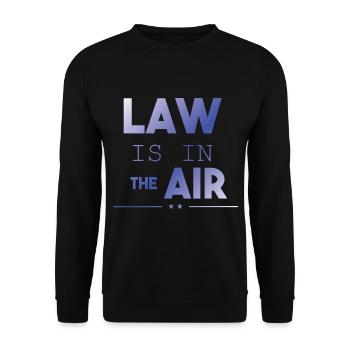 Jura Étudiant Études Design Law Is In The Air - Sweat-shirt Unisexe - noir - Devant - Alina (178cm) & Michal (187cm)