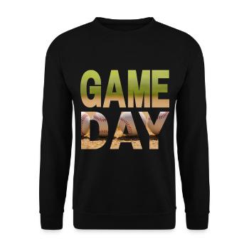Game Day Baseball - Unisex Pullover - Schwarz - Vorne - Alina (178cm) & Michal (187cm)