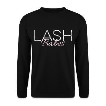 Lash Babes Eyelash Artist Eyelash Technique - Unisex Sweatshirt - black - Front - Alina (178cm) & Michal (187cm)