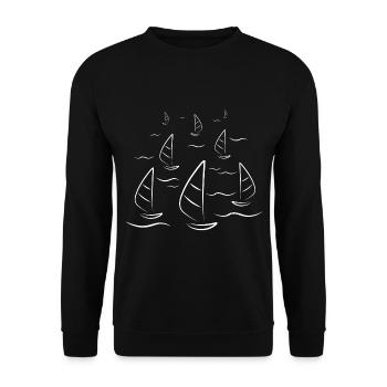 Sailing Regatta - Unisex Sweatshirt - black - Front - Alina (178cm) & Michal (187cm)
