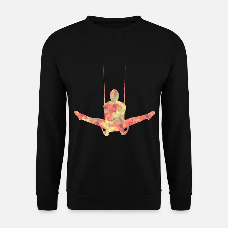 Turnen mit Seilringen - Unisex Pullover - Schwarz
