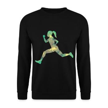 Sprinteuse - Sweat-shirt Unisexe - noir - Devant - Alina (178cm) & Michal (187cm)
