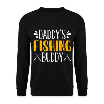 Daddy's fishing buddy - Unisex Pullover - Schwarz - Vorne - Alina (178cm) & Michal (187cm)