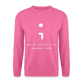 Semikolon Programmierer - Unisex Pullover - Pink - Vorne