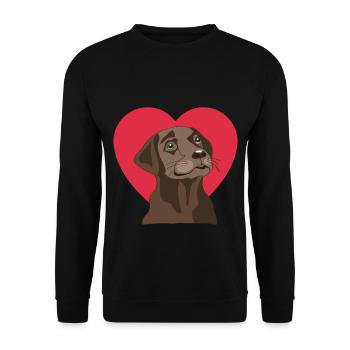 Labrador - Sweat-shirt Unisexe - noir - Devant - Alina (178cm) & Michal (187cm)