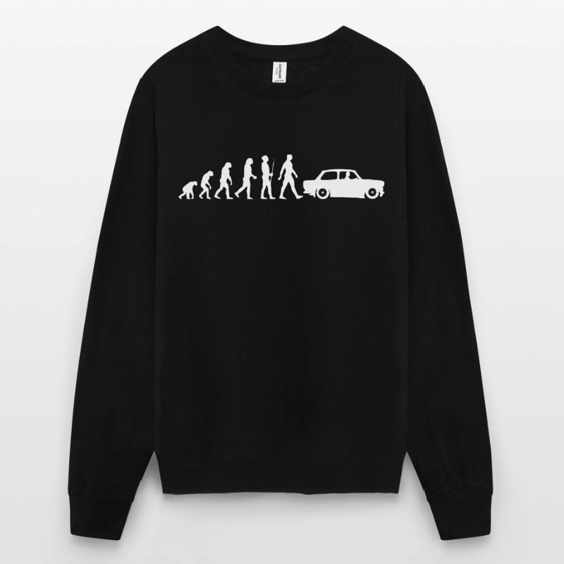 RDA Evolution Trabi, carton de course, Ostalgie Ostzone Sweat-shirt Unisexe