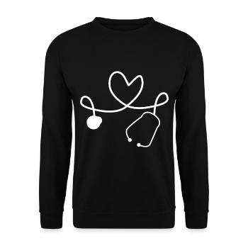 Infirmière - Sweat-shirt Unisexe - noir - Devant - Alina (178cm) & Michal (187cm)