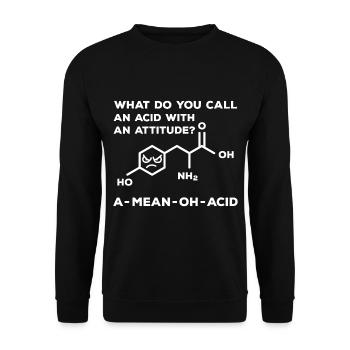 Biochemistry amino acid - Unisex Sweatshirt - black - Front - Alina (178cm) & Michal (187cm)