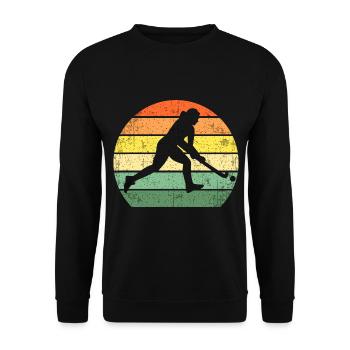 Field field hockey gift field field hockey player gift - Unisex Sweatshirt - black - Front - Alina (178cm) & Michal (187cm)