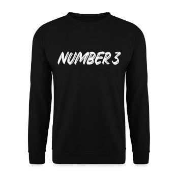 Number 3 - three - third - third - 3 - number 3 - Unisex Sweatshirt - black - Front - Alina (178cm) & Michal (187cm)