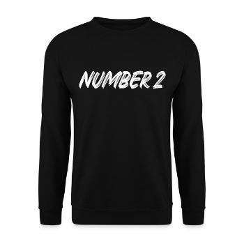 Number 2 - two - second - second - 2 - number 2 - Unisex Sweatshirt - black - Front - Alina (178cm) & Michal (187cm)