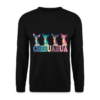 Cute chihuahua dog puppy paw funny gift - Unisex Sweatshirt - black - Front - Alina (178cm) & Michal (187cm)