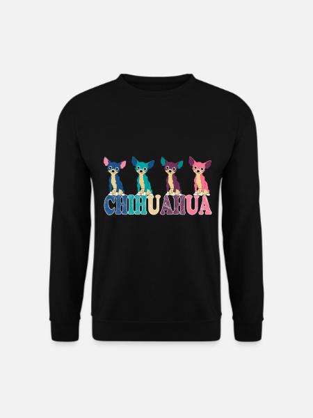 Süsser Chihuahua Hund Welpe Pfote lustig Geschenk - Unisex Pullover - Schwarz