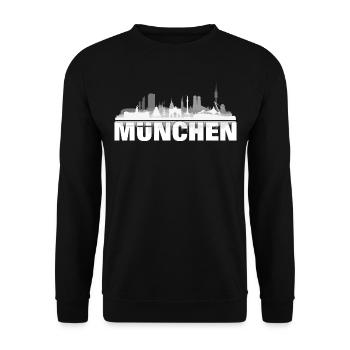 muenchen01hell - Unisex Pullover - Schwarz - Vorne - Alina (178cm) & Michal (187cm)