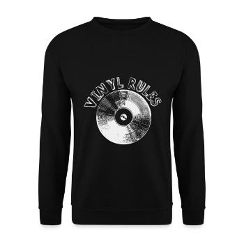 Schallplatte - Unisex Pullover - Schwarz - Vorne - Alina (178cm) & Michal (187cm)