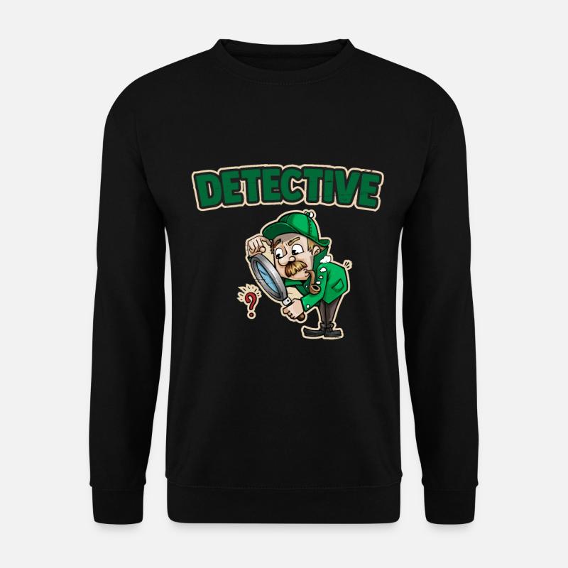 Detektiv mit Lupe - Unisex Pullover - Schwarz