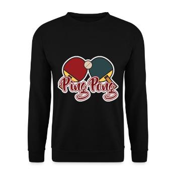 Ping-pong - Unisex Sweatshirt - black - Front - Alina (178cm) & Michal (187cm)