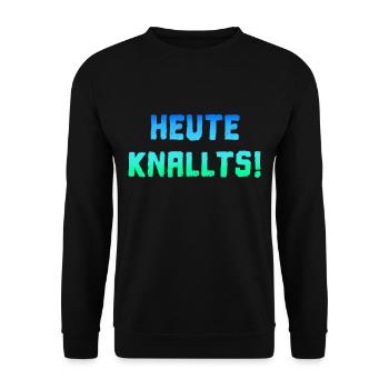Silvester Silvester Silvester Party - Unisex Pullover - Schwarz - Vorne - Alina (178cm) & Michal (187cm)