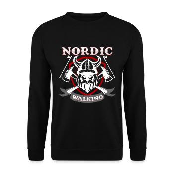 Nordic Walking - Unisex Pullover - Schwarz - Vorne - Alina (178cm) & Michal (187cm)