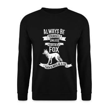 renard - Sweat-shirt Unisexe - noir - Devant - Alina (178cm) & Michal (187cm)