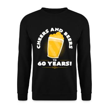 60th birthday - Unisex Sweatshirt - black - Front - Alina (178cm) & Michal (187cm)
