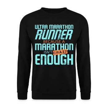 Ultra Marathon - Unisex Sweatshirt - black - Front - Alina (178cm) & Michal (187cm)