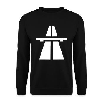 T-shirt Autobahn pour les amateurs de sport automobile - Sweat-shirt Unisexe - noir - Devant - Alina (178cm) & Michal (187cm)