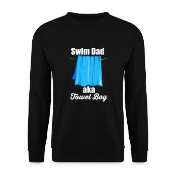 Swim Papa aka Towel Boy Natation Natation Père - Sweat-shirt Unisexe - noir - Devant - Alina (178cm) & Michal (187cm)