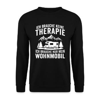 ich brauche nur mein wohnmobil - Unisex Pullover - Schwarz - Vorne - Alina (178cm) & Michal (187cm)