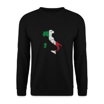 Italy Italian Italian gift idea - Unisex Sweatshirt - black - Front - Alina (178cm) & Michal (187cm)