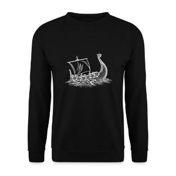Wikinger Mythologie Vikinger Schildmaid Odins - Unisex Pullover - Schwarz - Vorne - Alina (178cm) & Michal (187cm)